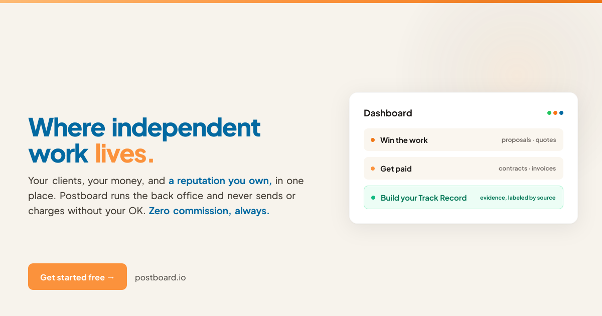 Postboard — Bring the work together